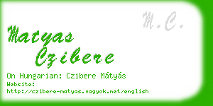 matyas czibere business card